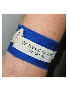 She Believed She Could So She Did Adjustable Stretch Resilience Bracelet Cuff